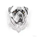 cane corso tattoo design idea