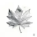 Three maple leafs  tattoo design idea