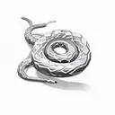 2d small serpentine tattoo design idea