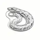 2d small serpentine tattoo design idea