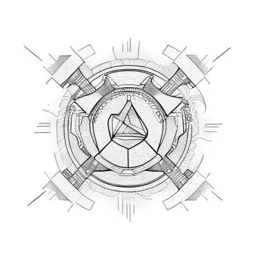 flaming gearheads tattoo design idea