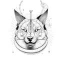 A minimalist outline of Juice WRLD tattoo design idea