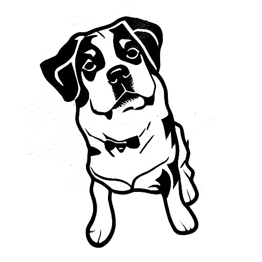 shi tazu and cavalier King Charles  tattoo design idea