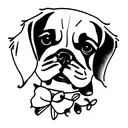 shi tazu and cavalier King Charles  tattoo design idea