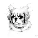 shi tazu and cavalier King Charles  tattoo design idea