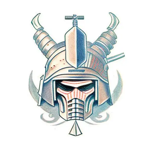 trojan soldier woman tattoo design idea