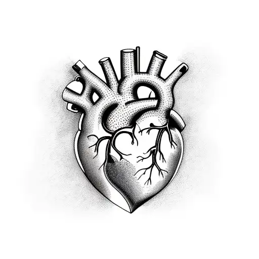 heart formed by a 3, a 7 and an A tattoo design idea