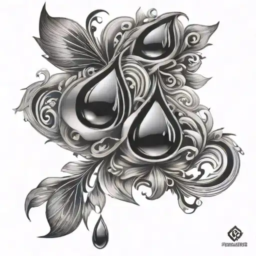 tear drops  tattoo design idea