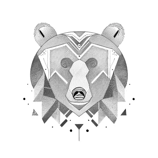 tribal bear tattoo design idea