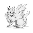 ninetails tattoo design idea