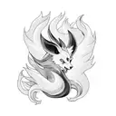ninetails tattoo design idea