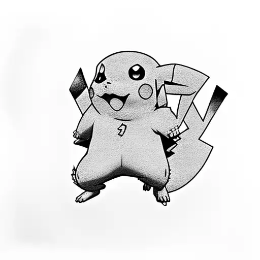 pikachu tattoo as arm tattoo design idea