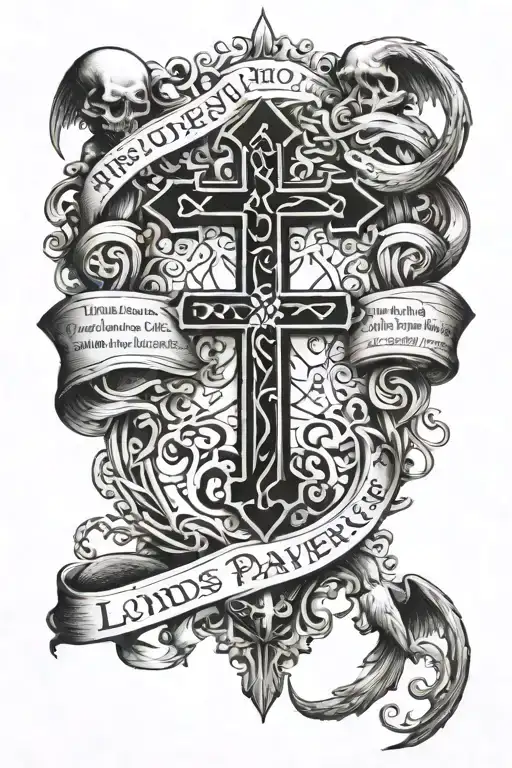 The Lords prayer tattoo design idea