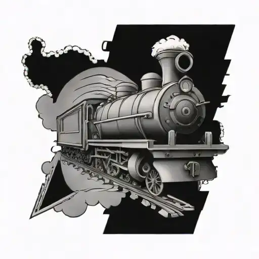 train, bullet, ninja tattoo design idea