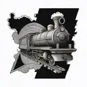 train, bullet, ninja tattoo design idea