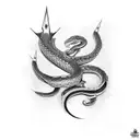 Snake thigh  tattoo design idea