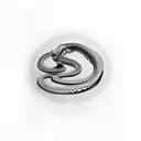 Snake thigh  tattoo design idea