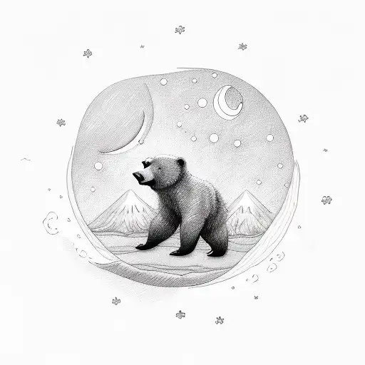To The Moon And Back "I love you more than the mostest Bear. ~Love Mom tattoo design idea