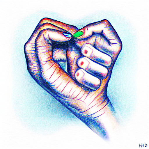 a blue card holded by a hand  tattoo design idea