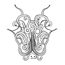 snake sternum  tattoo design idea