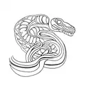 snake sternum  tattoo design idea