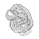 snake sternum  tattoo design idea