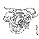 snake sternum  tattoo design idea