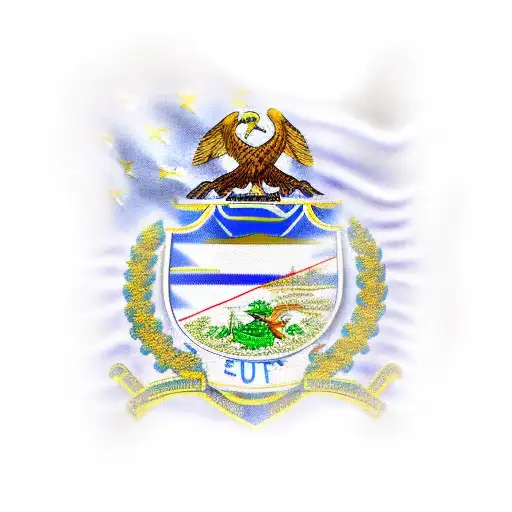 el salvador flag and united states of america flag mixed together tattoo design idea