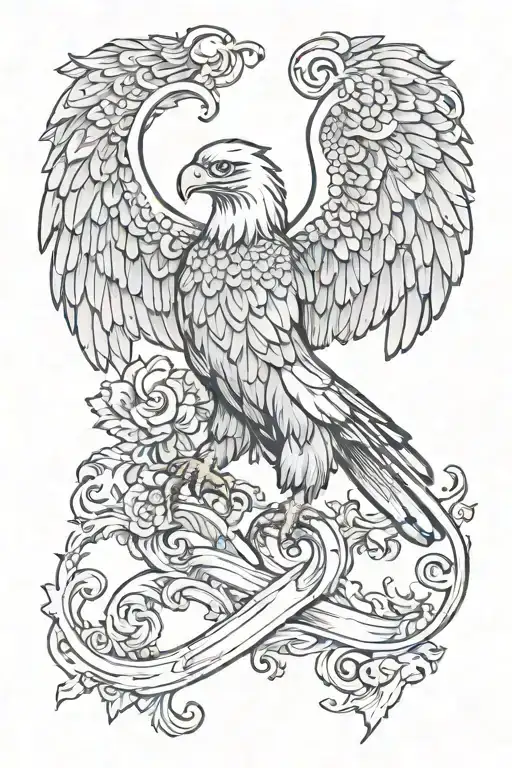 eagle virgo revenge respect tattoo design idea