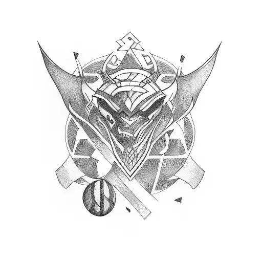 Geography, sport, norse tattoo design idea