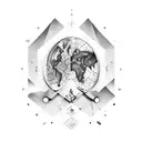 Geography, sport, norse tattoo design idea