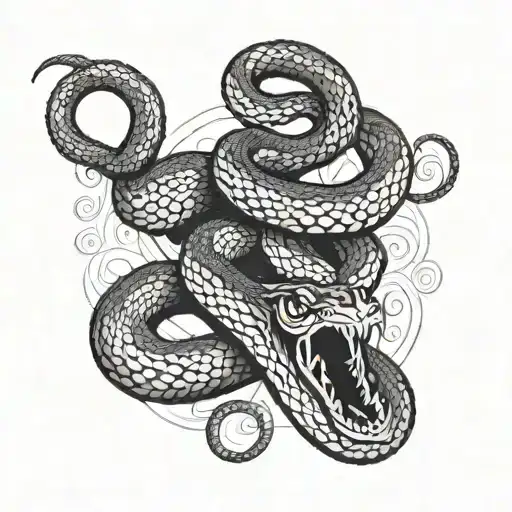 serpent tattoo design idea