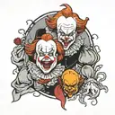 Mike Myers and pennywise tattoo design idea