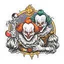 Mike Myers and pennywise tattoo design idea