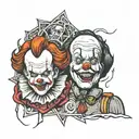 Mike Myers and pennywise tattoo design idea