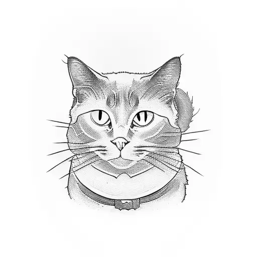 A black cat sipping wine from a glass tattoo design idea