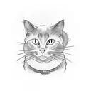 A black cat sipping wine from a glass tattoo design idea