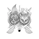 couple matching tattoo tattoo design idea