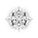 runic circle tattoo design idea