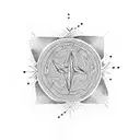 runic circle tattoo design idea