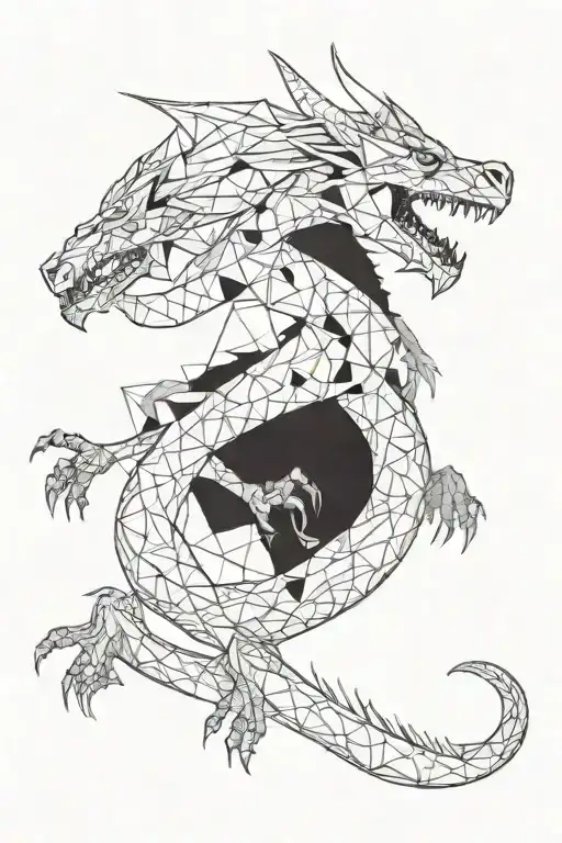 Geometric full body tattoo complete with an altered carbon dragon on the back of my body. Should include neck. There sho tattoo design idea