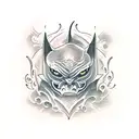 evil bat tattoo design idea