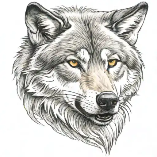 Realistic color image of a wolf on the wrist tattoo tattoo design idea