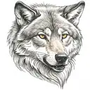 Realistic color image of a wolf on the wrist tattoo tattoo design idea