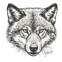Realistic color image of a wolf on the wrist tattoo tattoo design idea