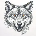 Realistic color image of a wolf on the wrist tattoo tattoo design idea