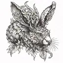 Wolpertinger frontal view  tattoo design idea