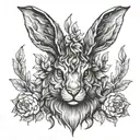 Wolpertinger frontal view  tattoo design idea