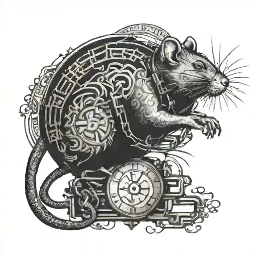 rat catcher tattoo design idea