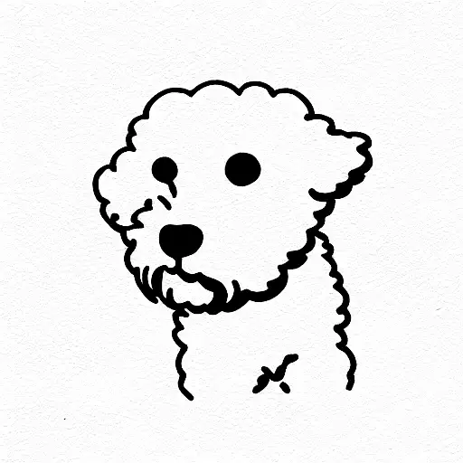 bichon maltes tattoo design idea